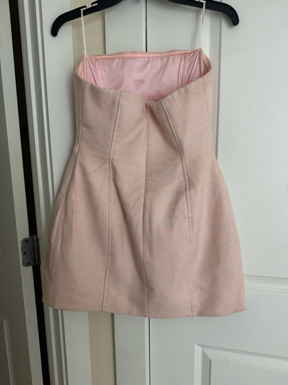 Bardot Boucle Mini Dress Light Pink - Picture 6 of 7